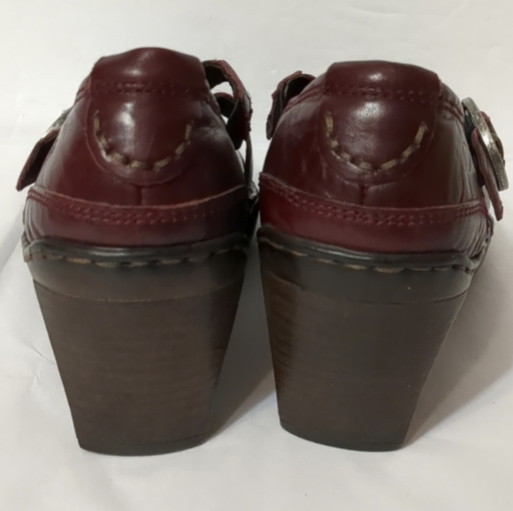 Josef Seibel Heeled Shoes Size 37 Burgundy Red Gorgeous Leather Made in Bulgaria - Picture 4 of 8